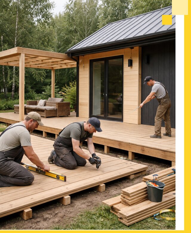 Строительство бань с террасой и бассейном под ключ в Усинске