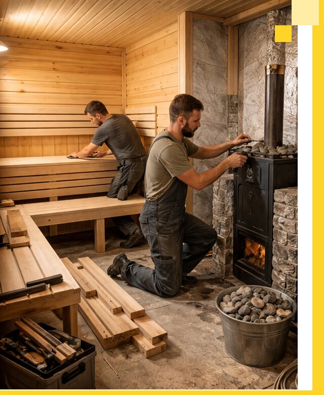 Дизайн и строительство интерьеров бань под ключ в Усинске