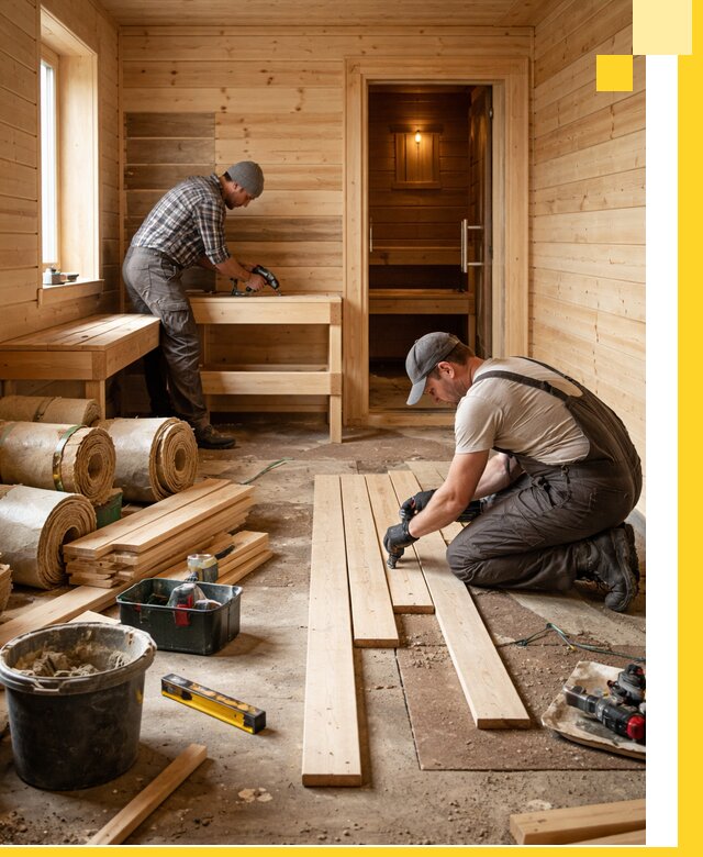 Индивидуальный проект бани с комнатой отдыха под ключ в Усинске