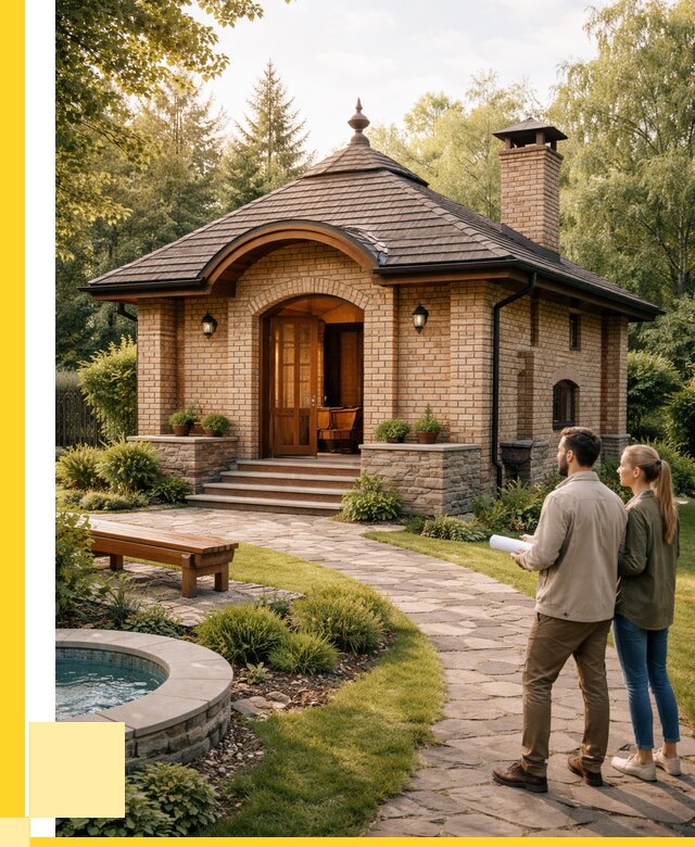 Проект кирпичной бани в Усинске от 30714 р. | ЭриданСнс