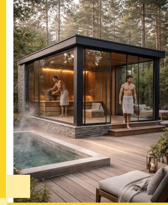 Стеклянные бани и двери в Усинске от 460710 р. | ЭриданСнс