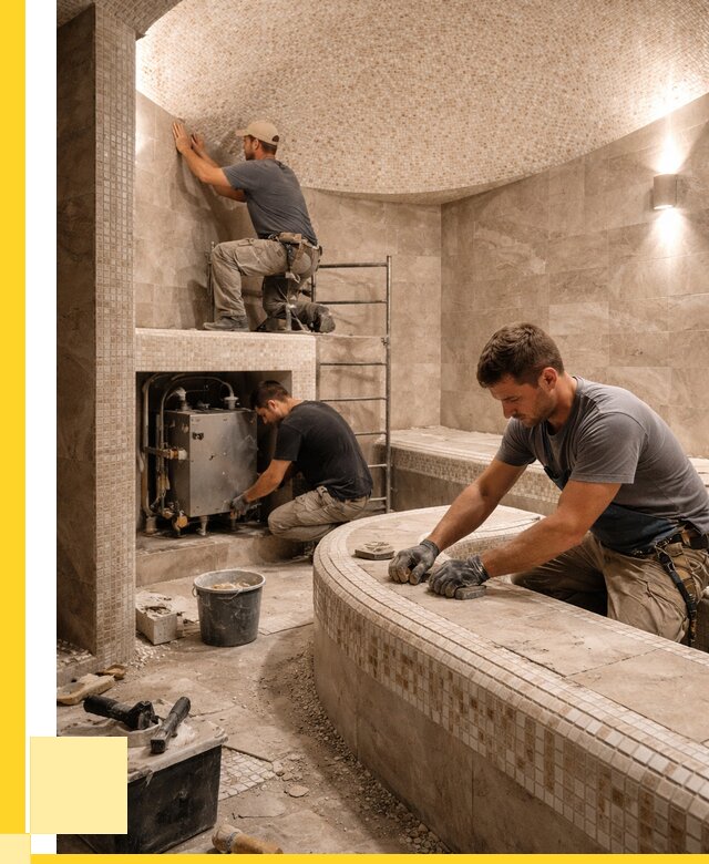 Монтаж хамамов под ключ в Усинске от 255950 р. ЭриданСнс