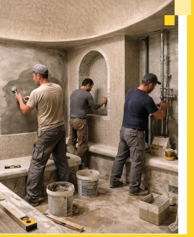 Профессиональный монтаж хамамов под ключ в Усинске с гарантией