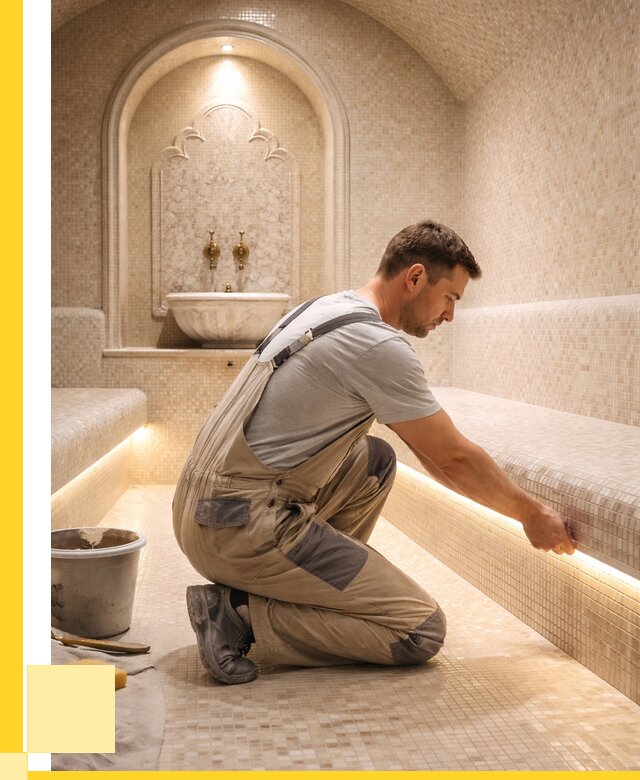 Отделка хамамов под ключ в Усинске от 5631 р. | ЭриданСнс