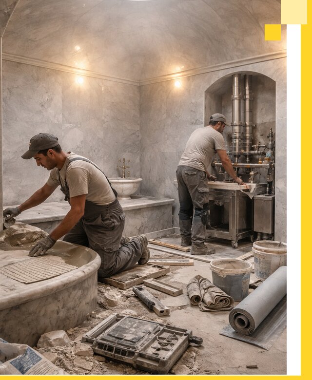 Строительство турецких бань хаммам под ключ в Усинске