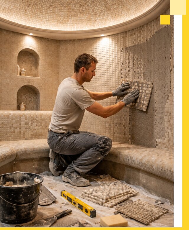 Устройство и монтаж домашнего хамама под ключ в Усинске