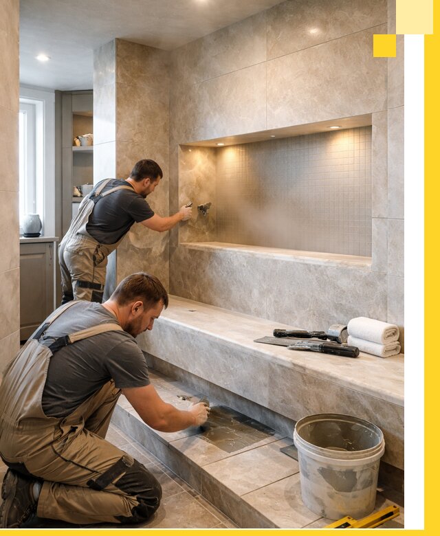 Профессиональное строительство хамама в квартире в Усинске