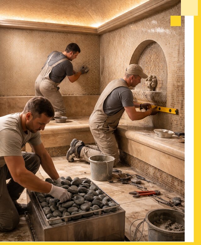 Проектирование и строительство хамама и сауны в Усинске