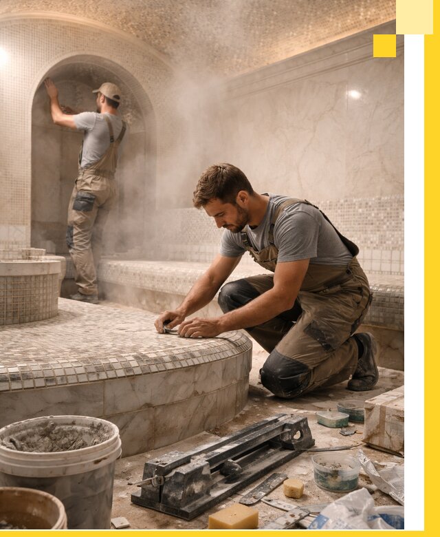 Профессиональный дизайн хамама и SPA под ключ в Усинске