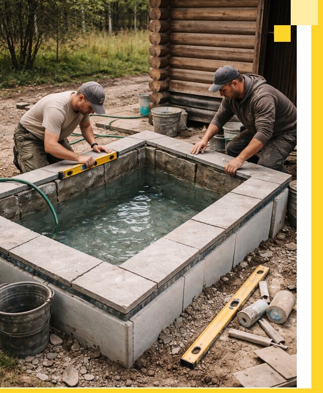 Изготовление и установка холодных купелей под ключ в Усинске